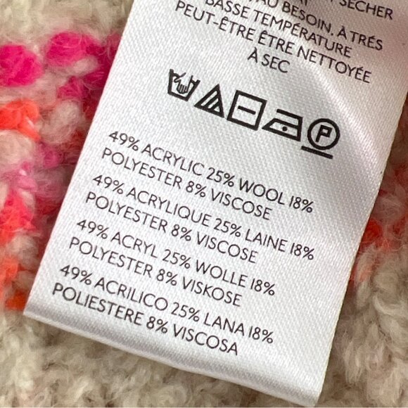 ANTHROPOLOGIE PILCRO Balloon Sleeve Crew Neck Sweater Multicolor Sz S EUC - Picture 4 of 5